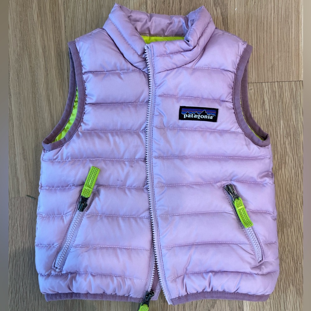 Patagonia Kids Vest - Lavender and Lime